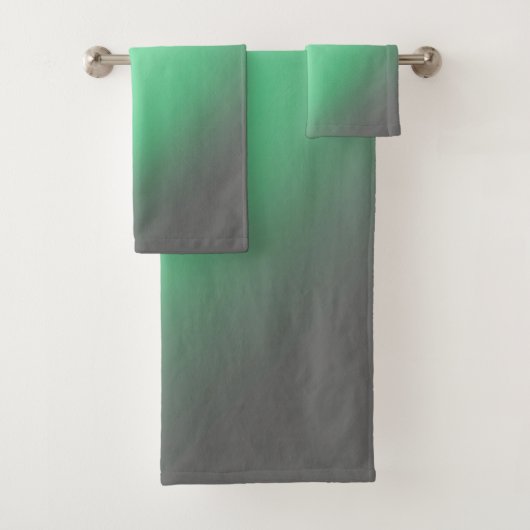 Moonlight Ombre grijs en groen Bad Handdoek (Insitu)