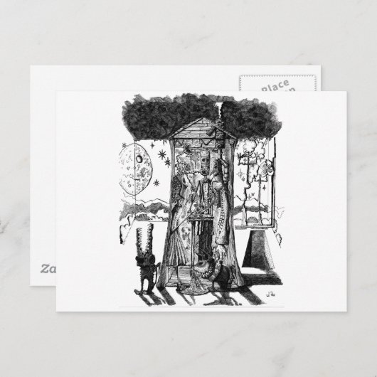 Moonlight-ontwerp Briefkaart (Voorkant / Achterkant)