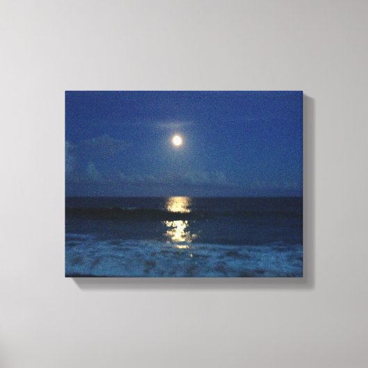 MOONLIGHT op BEACH Canvas Afdruk (Voorkant)
