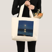 MOONLIGHT op BEACH Grote Tote Bag (Voorkant (product))
