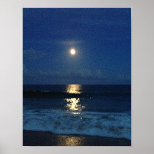 MOONLIGHT op BEACH Poster