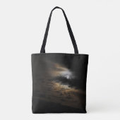 Moonlight op Clouds Night Sky Foto gepersonaliseer Tote Bag (Achterkant)