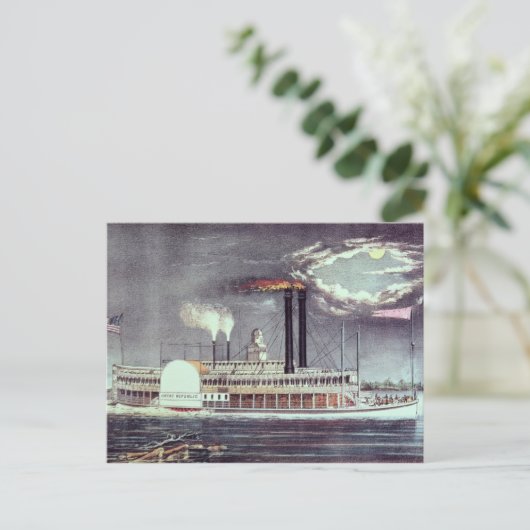 Moonlight op de Mississippi Briefkaart (Staand voorkant)