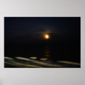 Moonlight op de oceaan poster (Voorkant)
