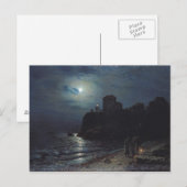 Moonlight op de rand van een meer, 1870 briefkaart (Voorkant / Achterkant)