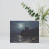 Moonlight op de rand van een meer, 1870 briefkaart (Staand voorkant)
