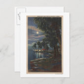 Moonlight op een Florida BeachFlorida Briefkaart (Voorkant / Achterkant)