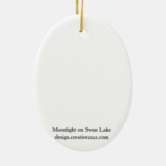 Moonlight op het Ornament van het meer van Swan (Achterkant)