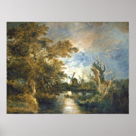 Moonlight op het Poster Yare - John Crome Fine Art