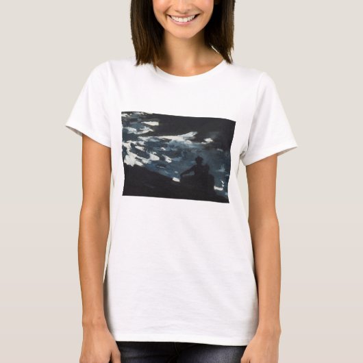 Moonlight op het water t-shirt (Voorkant)