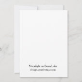 Moonlight op Swan Lake Kaart (Achterkant)