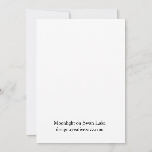 Moonlight op Swan Lake Kaart (Achterkant)