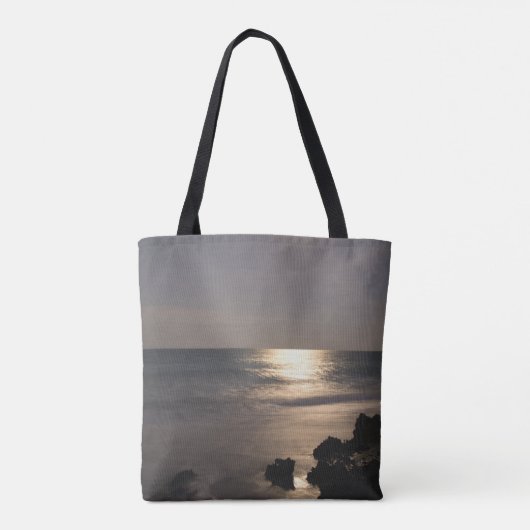 Moonlight over oceaan tote bag (Achterkant)