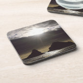 Moonlight over Ocean Rocks Oregon Bier Onderzetter (Linkerzijde)