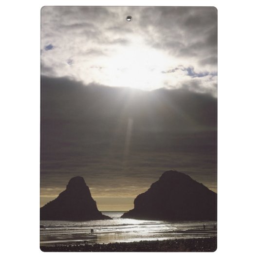 Moonlight over Ocean Rocks Oregon Klembord (Achterkant)