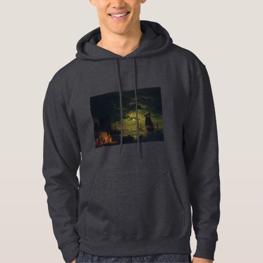 Moonlight Over Palermo High-Fidelity Fine Art  Hoodie (Voorkant)