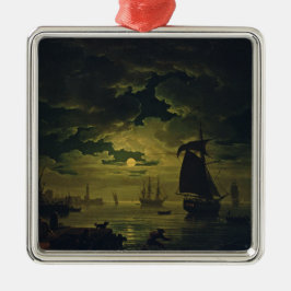 Moonlight Over Palermo High-Fidelity Fine Art Metalen Ornament