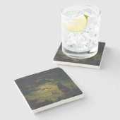 Moonlight Over Palermo High-Fidelity Fine Art  Stenen Onderzetter (Zijkant)