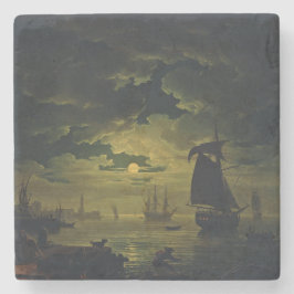 Moonlight Over Palermo High-Fidelity Fine Art Stenen Onderzetter