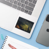 Moonlight Over Palermo High-Fidelity Fine Art  Sticker (Laptop met iPhone)