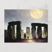 Moonlight over Stonehenge Digital Art Briefkaart (Voorkant)