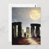 Moonlight over Stonehenge Digital Art Briefkaart (Voorkant / Achterkant)