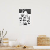 Moonlight Owls beroemd gemaakt door Louis Wain Poster (Keuken)
