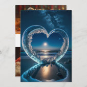Moonlight Pact: Icy Heart Beach bruiloft uitnodigi Kaart (Voorkant / Achterkant)