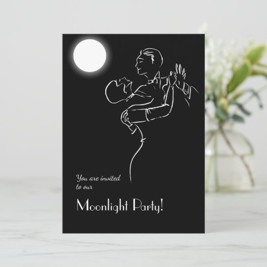  Moonlight Partij Halloween Kaart (Staand voorkant)