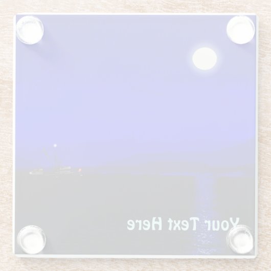 Moonlight Passage Glazen Onderzetter (Achterkant)