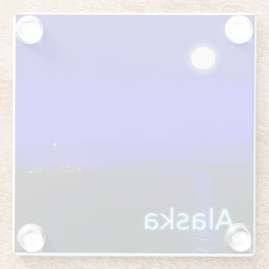 Moonlight Passage Glazen Onderzetter (Achterkant)