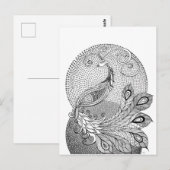 Moonlight Peacock Briefkaart (Voorkant / Achterkant)