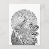 Moonlight Peacock Briefkaart (Voorkant)