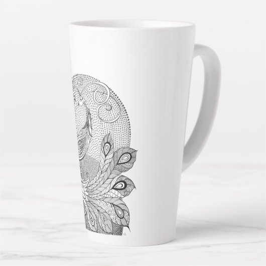 Moonlight Peacock Latte Mok (Rechterhoek)