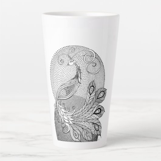 Moonlight Peacock Latte Mok (Voorkant)