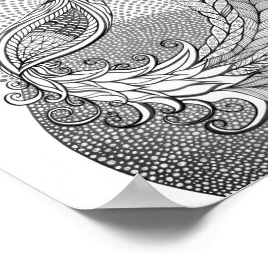 Moonlight Peacock Poster (Hoek)