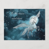 Moonlight pegasus briefkaart (Voorkant)