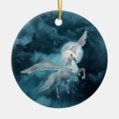 Moonlight pegasus keramisch ornament (Voorkant)