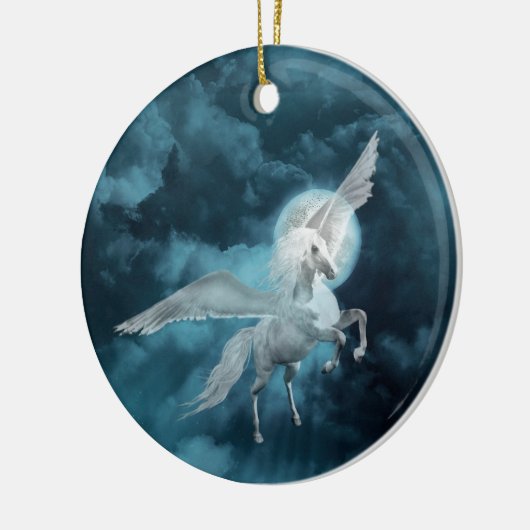 Moonlight pegasus keramisch ornament (Links)