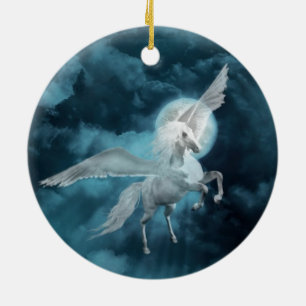 Moonlight pegasus keramisch ornament