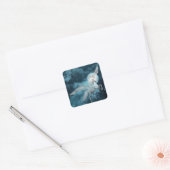 Moonlight pegasus vierkante sticker (Envelop)