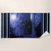 Moonlight Pirates Ship Beach Towel Strandlaken (Voorkant)