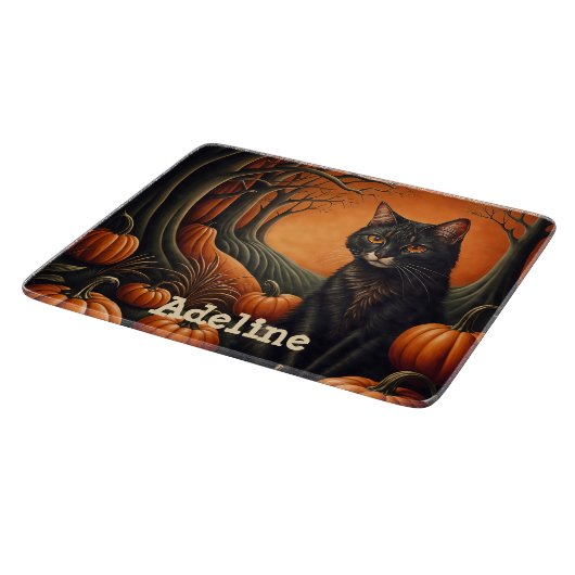 Moonlight Pompoen Patch Gepersonaliseerde Hallowee Snijplank (Hoek)