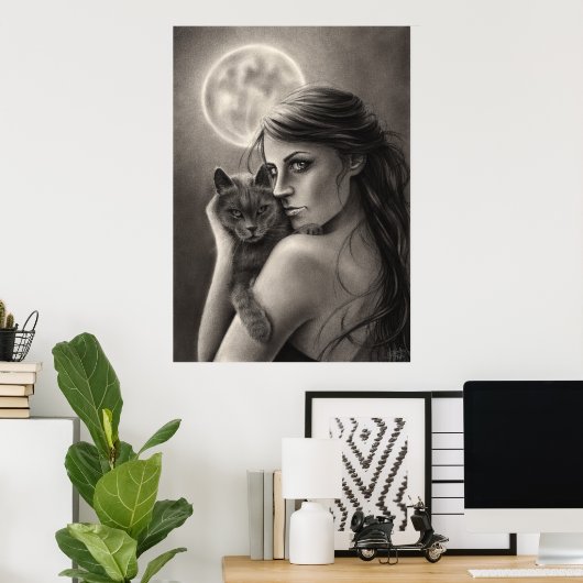 Moonlight-Poster Poster (Thuiskantoor)