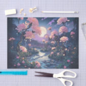 Moonlight Rain Garden Decoupage Tissue Paper Tissuepapier (Craft)