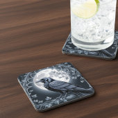 Moonlight Raven Goth Drink Coaster Bier Onderzetter