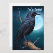 Moonlight Raven Halloween Kaart (Voorkant / Achterkant)