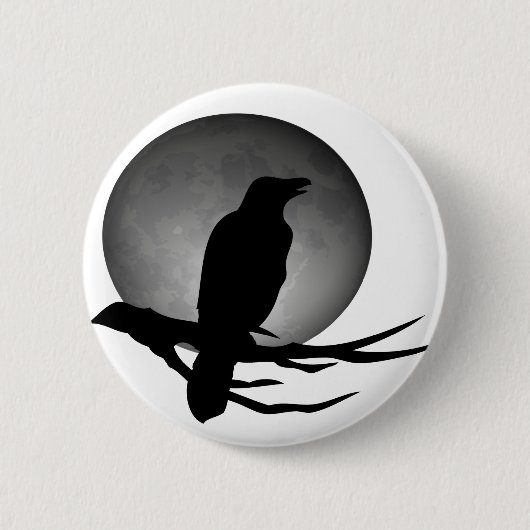moonlight raven ronde button 5,7 cm (Voorkant)