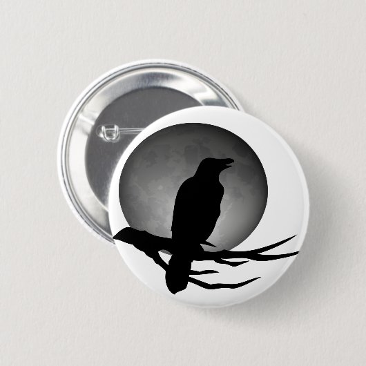moonlight raven ronde button 5,7 cm (Voorkant /achterkant)