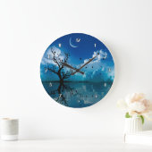 Moonlight reflecteert Schilderachtig Night Sky-wan Grote Klok (Huis)